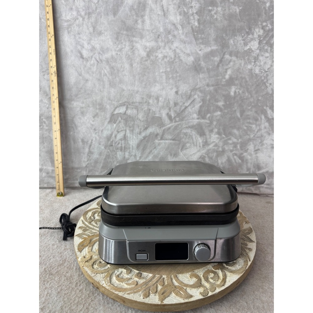 Cuisinart Griddler Five GR-5B Silver Stainless Steel 5-in-1 Digital Grill Panini